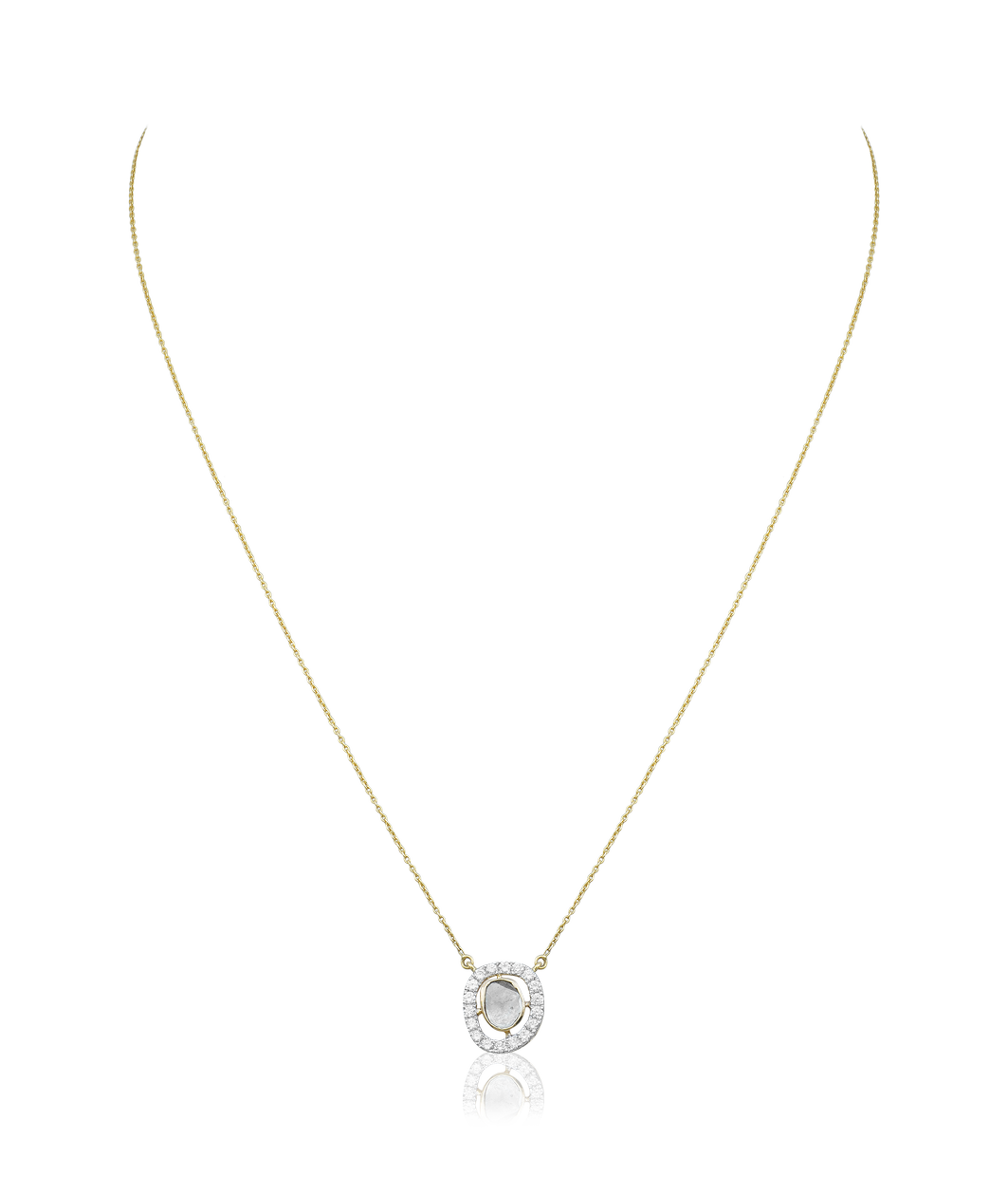 Product image of Radiant Dual-Halo Diamond Necklace