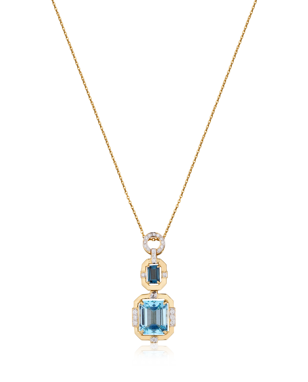 Product image of Azure Grandeur Aquamarine Necklace