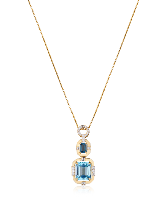Product image of Azure Grandeur Aquamarine Necklace