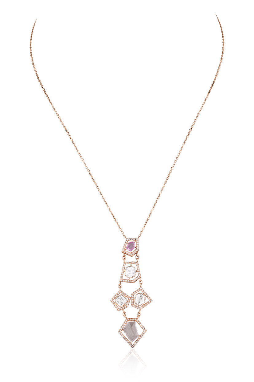 Product image of Pink Sapphire Cascade Necklace