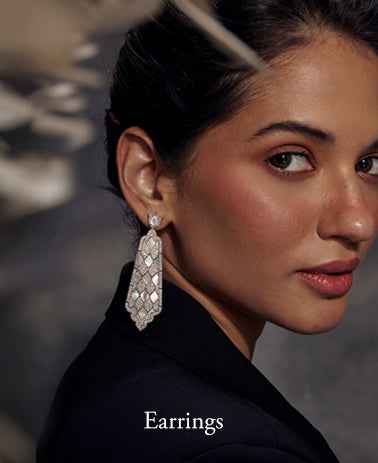 Elegant stud and drop earrings