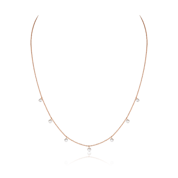Rose Gold Sunbeam Droplet Necklace