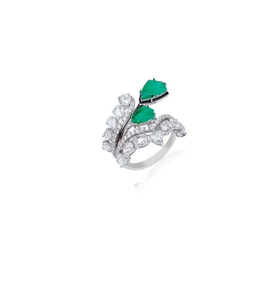 Emerald Branch Ring