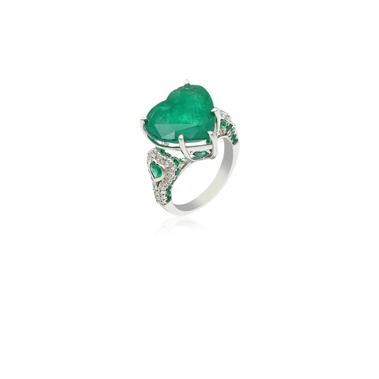 Heart of Emerald Ring
