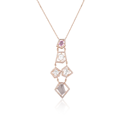 Pink Sapphire Cascade Necklace